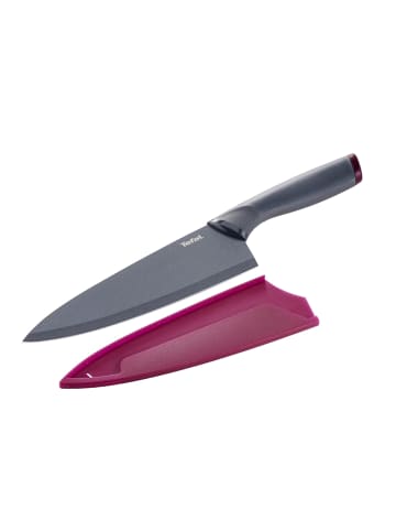 Tefal Nóż kuchenny "Fresh Kitchen" w kolorze szaro-fioletowym - dł. 20 cm