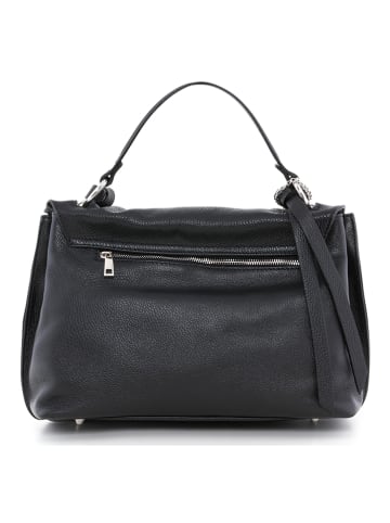 Anna Morellini Leder-Henkeltasche "Diletta " in Schwarz - (B)34 x (H)23 x (T)12 cm