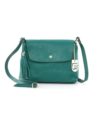 Anna Morellini Leren schoudertas "Bagni" groen - (B)25 x (H)17 x (D)7 cm