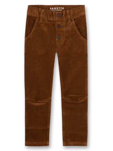 Sanetta Kidswear Spodnie sztruksowe w kolorze brązowym