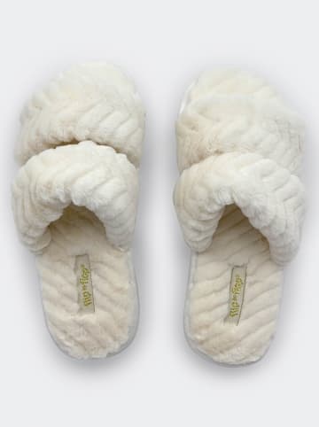 Flip Flop Hausschuhe "Knot" in Creme