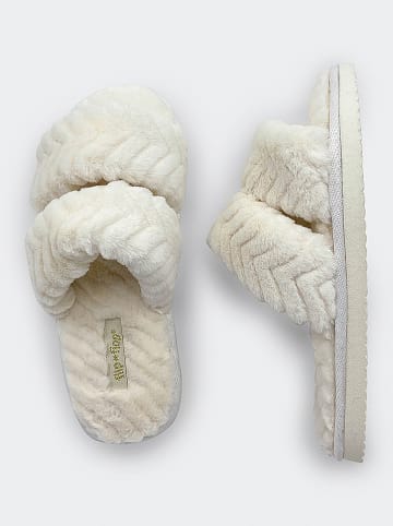 Flip Flop Hausschuhe "Knot" in Creme