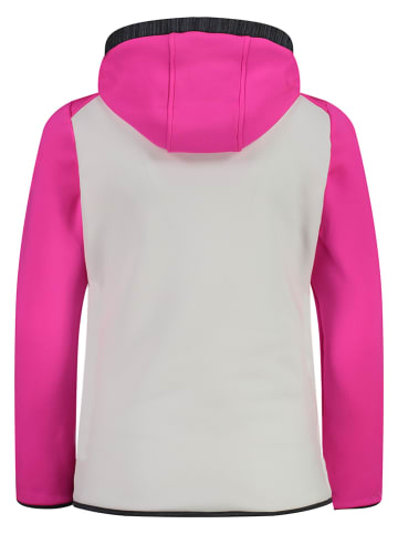 CMP Fleece hoodie wit/roze