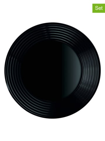 Luminarc Talerze głębokie (6 szt.) "Harena" w kolorze czarnym - Ø 23 cm