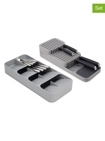 JosephJoseph 2-delige bestekbakset grijs - (B)14 x (H)40 x (D)7,5 cm