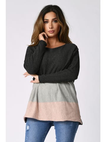 Plus Size Company Sweter "Buenos-Aires" w kolorze antracytowym