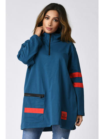 Plus Size Company Sweatshirt "Houston" blauw