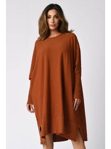 Plus Size Company Sukienka "Riyad" w kolorze jasnobrązowym
