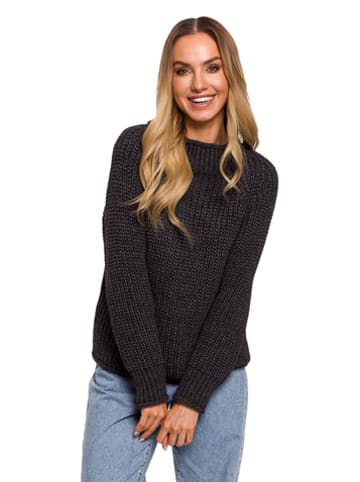 made of emotion Sweter w kolorze antracytowym