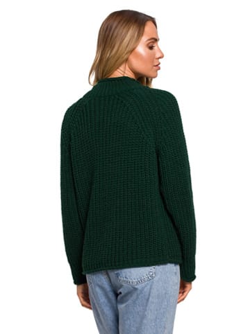 made of emotion Sweter w kolorze ciemnozielonym