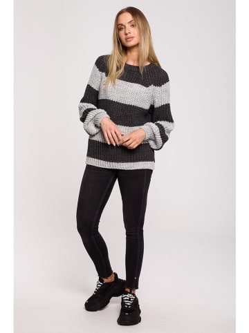 made of emotion Sweter w kolorze szaro-antracytowym
