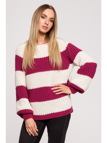 made of emotion Pullover in Weiß/ Lila