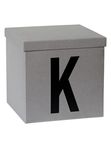 STORE IT Opbergkist "K" grijs - (B)30 x (H)30 x (D)30 cm