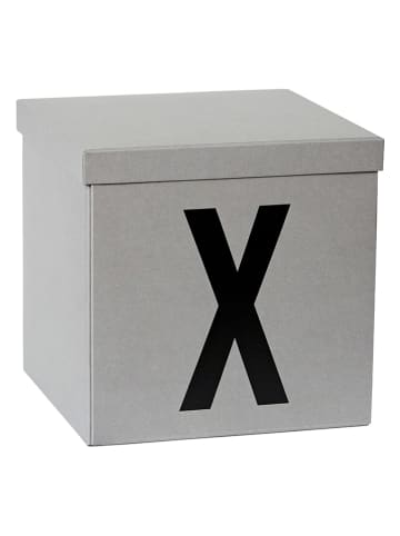 STORE IT Opbergkist "X" grijs - (B)30 x (H)30 x (D)30 cm