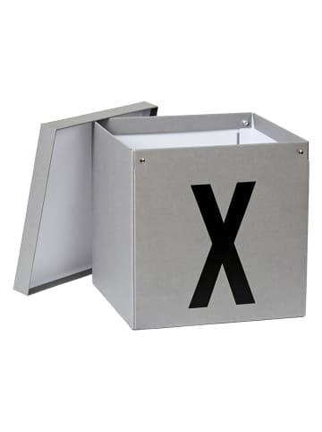 STORE IT Aufbewahrungskiste "X" in Grau - (B)30 x (H)30 x (T)30 cm
