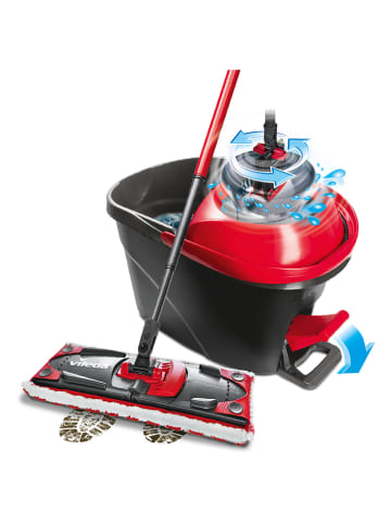 Vileda Bodenwischer-Komplettset "Ultramat Turbo" in Schwarz/ Rot