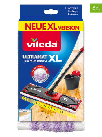 Vileda 2er-Set: Ersatzbezüge "Ultramat XL Sensitive" in Weiß