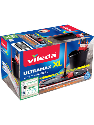 Vileda Bodenwischer-Set "Ultramax XL Universal" in Schwarz/ Rot