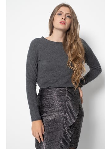 Just Cashmere Kaszmirowy sweter "Grace" w kolorze antracytowym