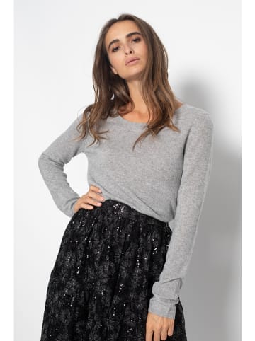 Just Cashmere Kaszmirowy sweter "Vivian" w kolorze jasnoszarym