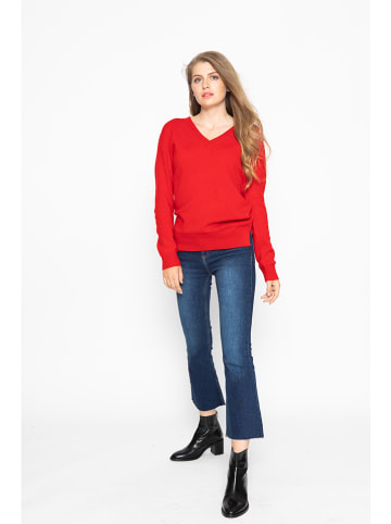 Just Cashmere Kaszmirowy sweter "Nora" w kolorze czerwonym