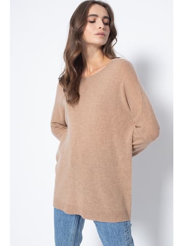 Just Cashmere Kaszmirowy sweter "Rebecca" w kolorze karmelowym