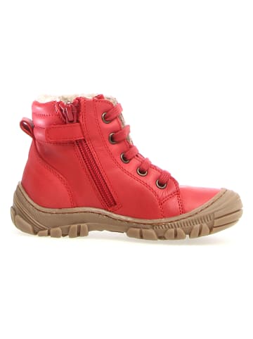 Naturino Leren boots "Radar" rood