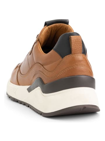 DENBROECK Leren sneakers "Cort St." lichtbruin