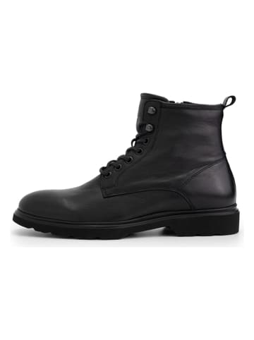 DENBROECK Leder-Boots "Foun St. " in Schwarz