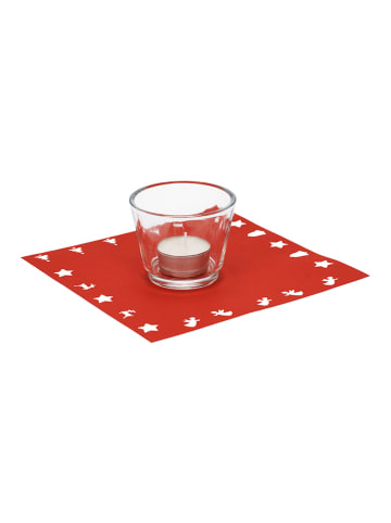 SUNNYSUE Motiefpons "Kerstmis" wit/rood