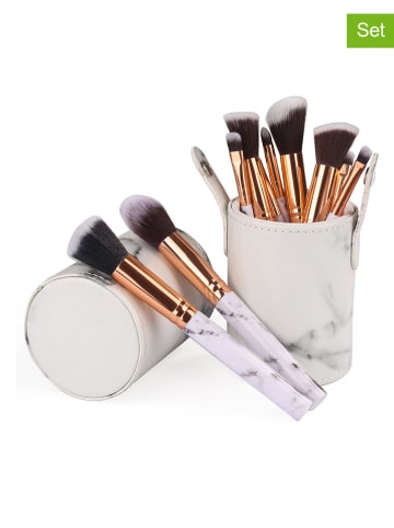 Paloma Beauties 11tlg. Make-up-Pinsel-Set in Weiß/ Grau/ Gold