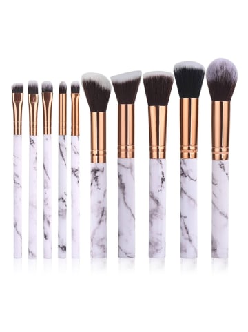 Paloma Beauties 11tlg. Make-up-Pinsel-Set in Weiß/ Grau/ Gold