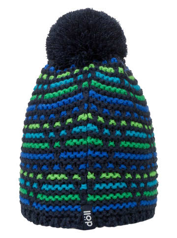 Döll Gebreide muts donkerblauw/groen