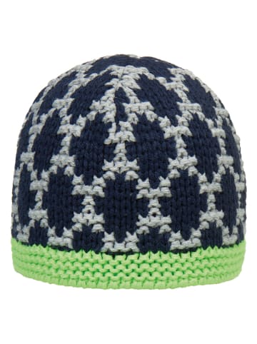 Döll Dzianinowa czapka w kolorze szaro-antracytowo-zielonym
