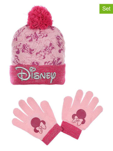 Disney Minnie Mouse 2tlg. Winteraccessoires-Set "Minnie Mouse" in Pink/ Rosa