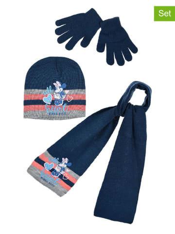 Disney Minnie Mouse 3tlg. Winteraccessoires-Set "Minnie Mouse" in Dunkelblau