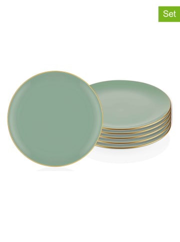 Hermia 6-delige set: dessertborden groen - Ø 19 cm