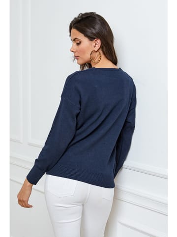 So Cachemire Vest "Gino" donkerblauw