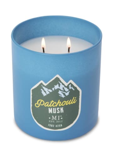 Colonial Candle Geurkaars "Patchouli Musk" blauw - 425 g