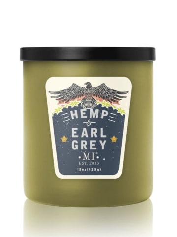 Colonial Candle Duftkerze "Hemp & Earl Grey" in Khaki - 425 g