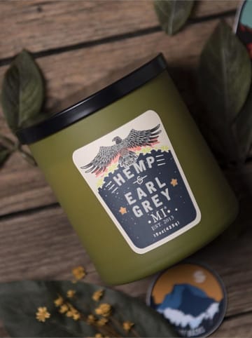 Colonial Candle Geurkaars "Hemp & Earl Grey" kaki, 425 g
