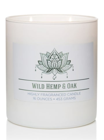 Colonial Candle Geurkaars "Wild Hemp & Oak" wit - 453 g