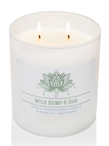 Colonial Candle Duftkerze "Wild Hemp & Oak" in Weiß - 453 g