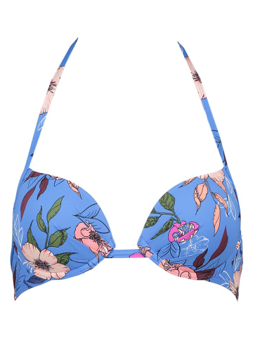s.Oliver Biustonosz bikini "Maya" w kolorze niebieskim ze wzorem