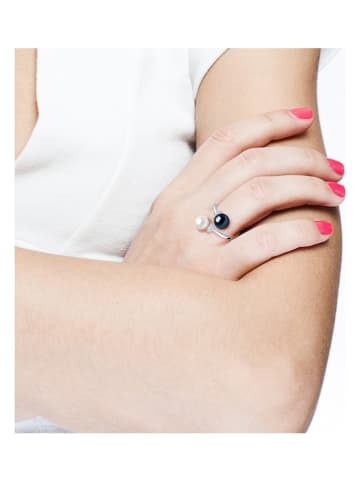 Pearl Addict Silber-Ring mit Perlen