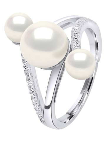Pearline Zilveren ring met parels