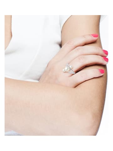 Pearl Addict Silber-Ring mit Perlen