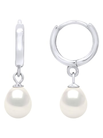 Pearl Addict Srebrne kolczyki-kreole z perłami