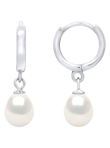 Pearline Srebrne kolczyki-kreole z perłami