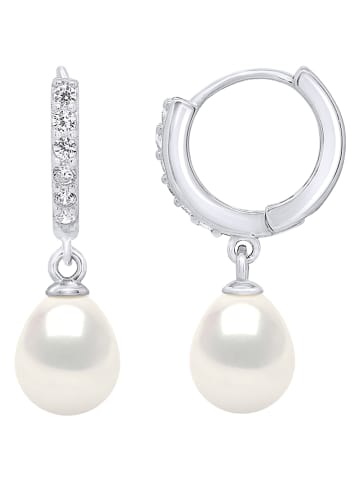 Pearl Addict Zilveren creolen met zoetwaterkweekparels